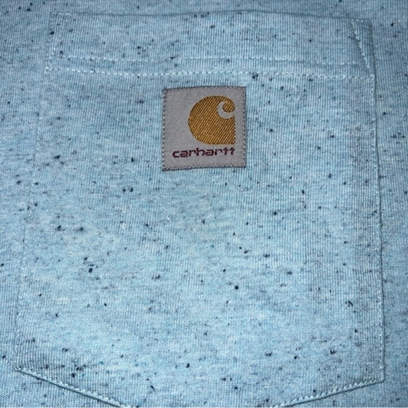 CARHARTT MEN'S LIGHT BLUE‎ LOOSE FIT HEAVYWEIGHT POCKET T-SHIRT SIZE XXL (V) - Picture 3 of 5